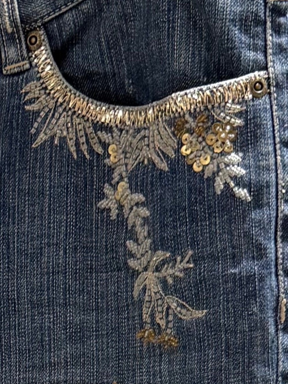 Elie Tahari vintage embellished Jeans - Picture 4 of 4